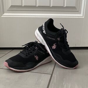 U.S. Polo Assn. Women's Sneakers in Black and Pink